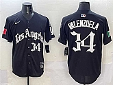 Men's Los Angeles Dodgers #34 Fernando Valenzuela Black Mexico 2025 LA Gothic Style With Fernando Patch Vapor Premier Limited Stitched Jersey,baseball caps,new era cap wholesale,wholesale hats